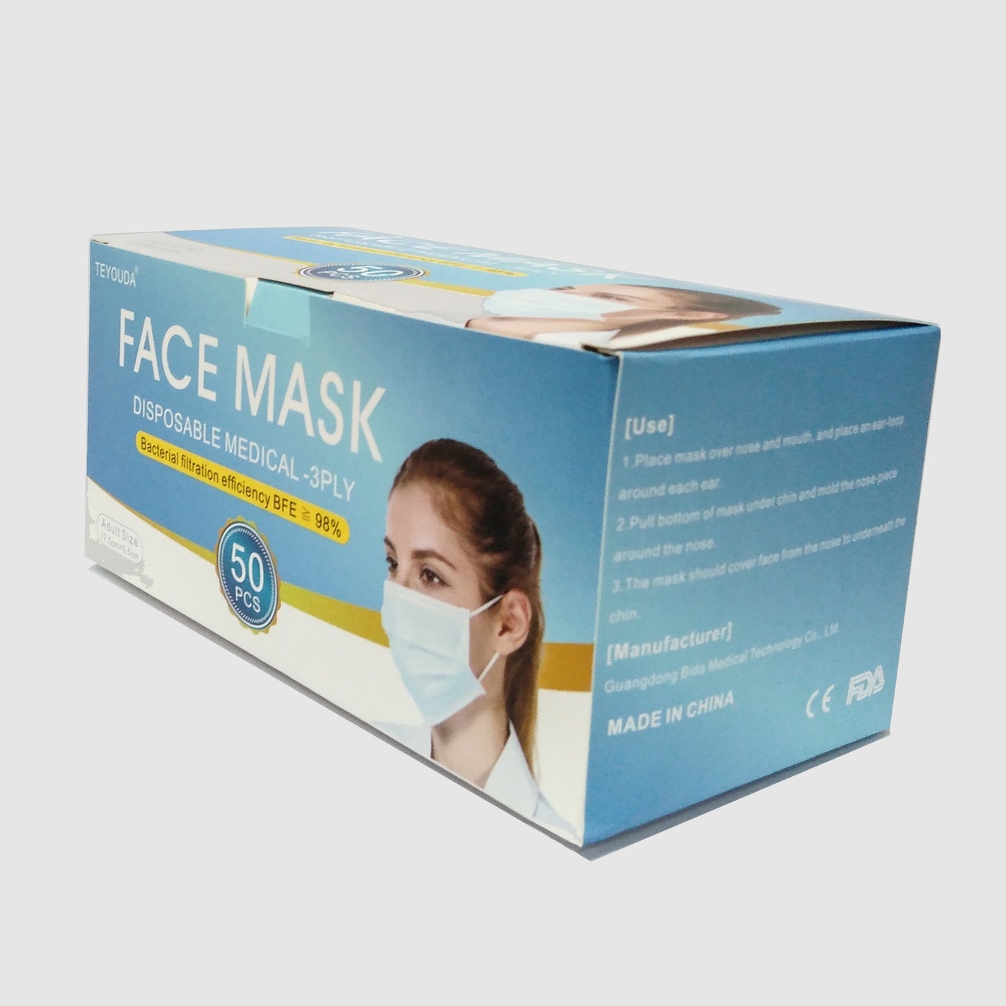 Disposable Medical 3-Ply Face Masks