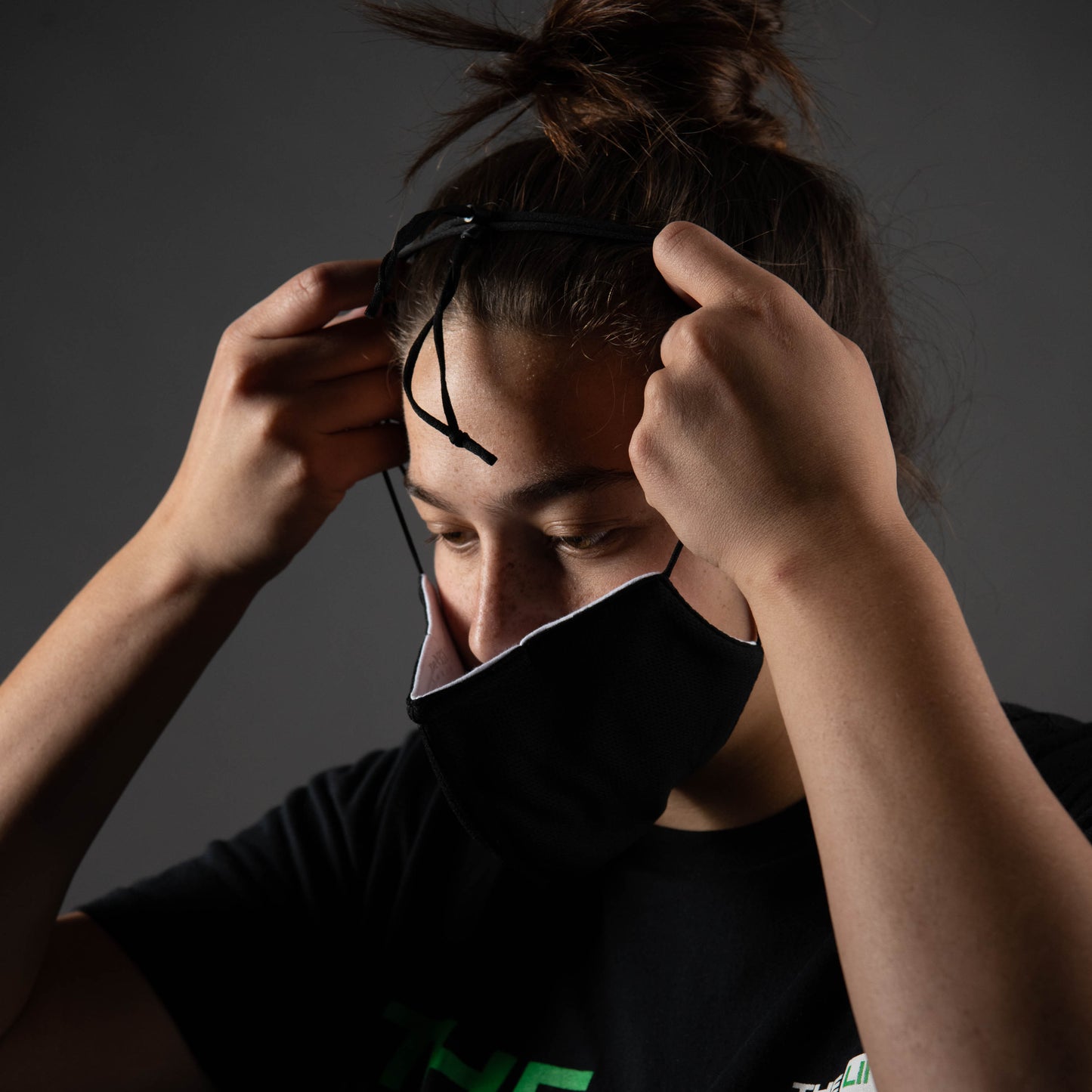 New!!! Adult Solid Black Wrap Around Daily Face Mask