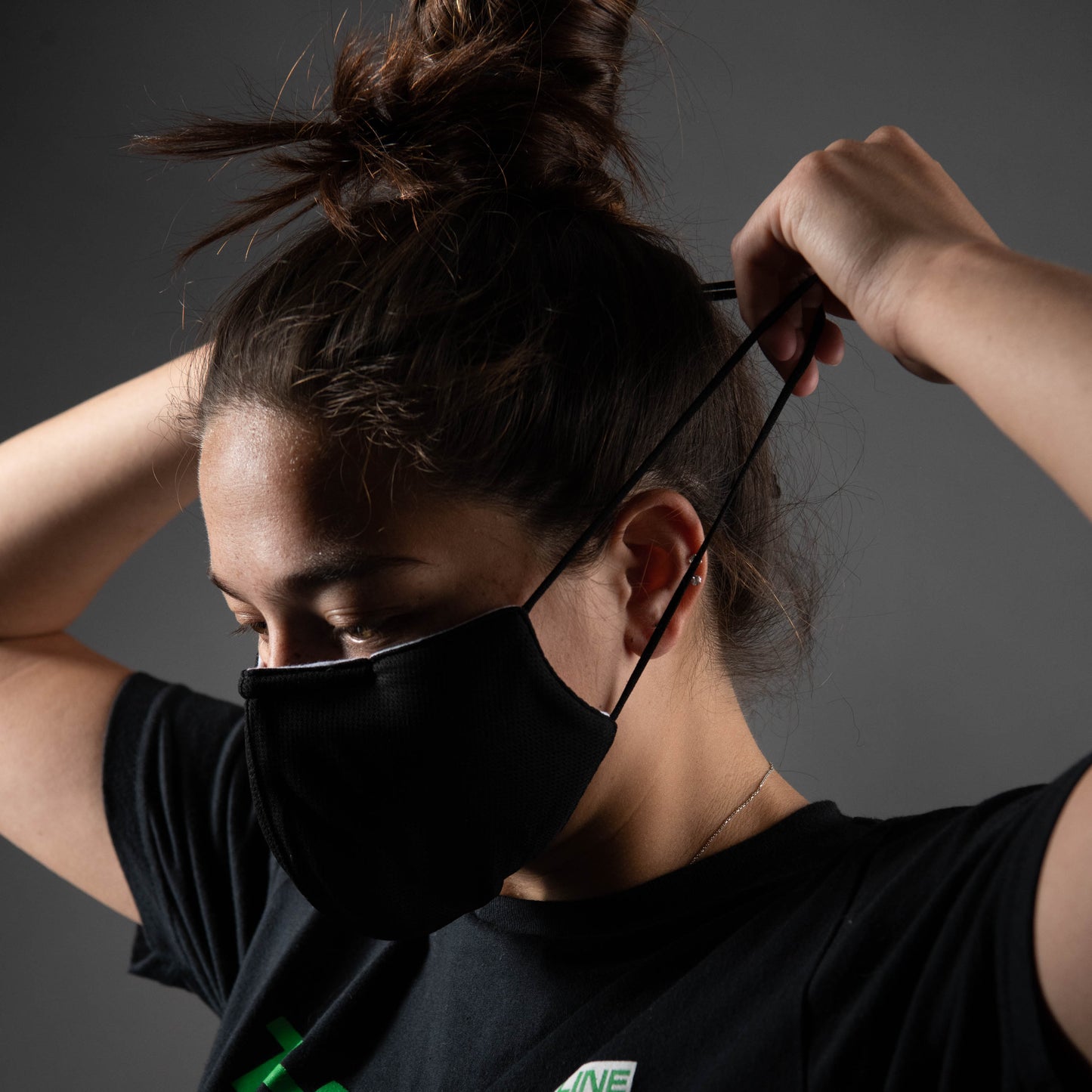 New!!! Adult Solid Black Wrap Around Daily Face Mask