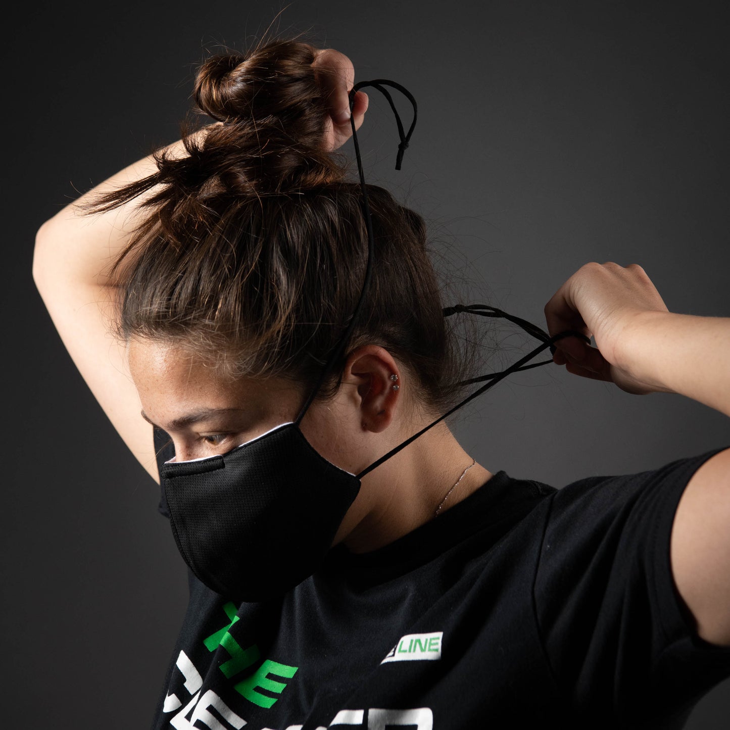 New!!! Adult Solid Black Wrap Around Daily Face Mask