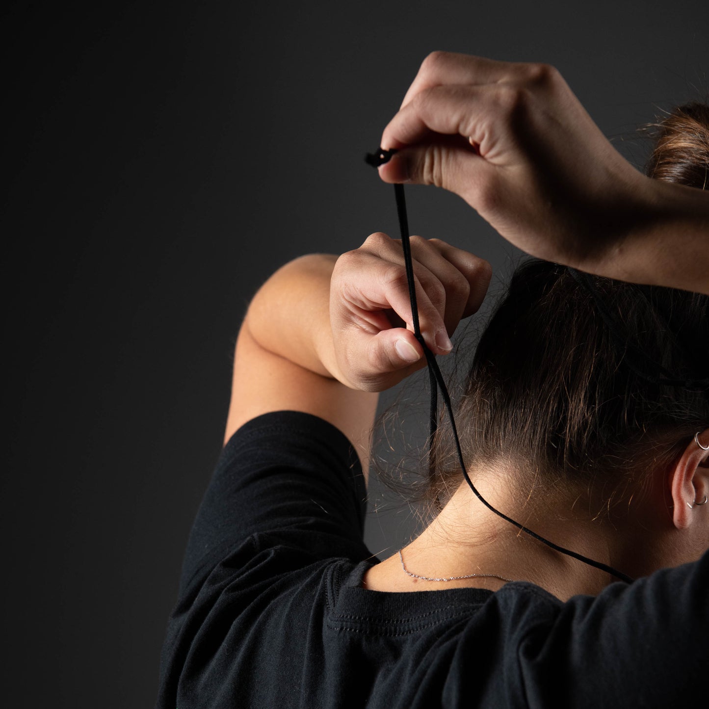 New!!! Adult Solid Black Wrap Around Daily Face Mask