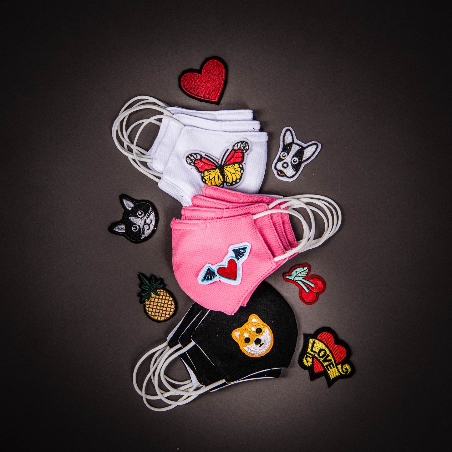 KIDS CRAFT PACK -- 10 MASKS + IRON ON PATCHES