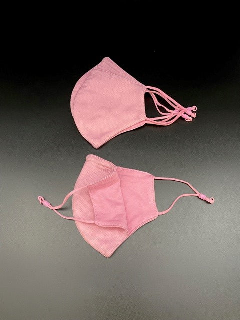 Adult Masks-Solid Pink 3 Pack with Adjustable Ear Loops