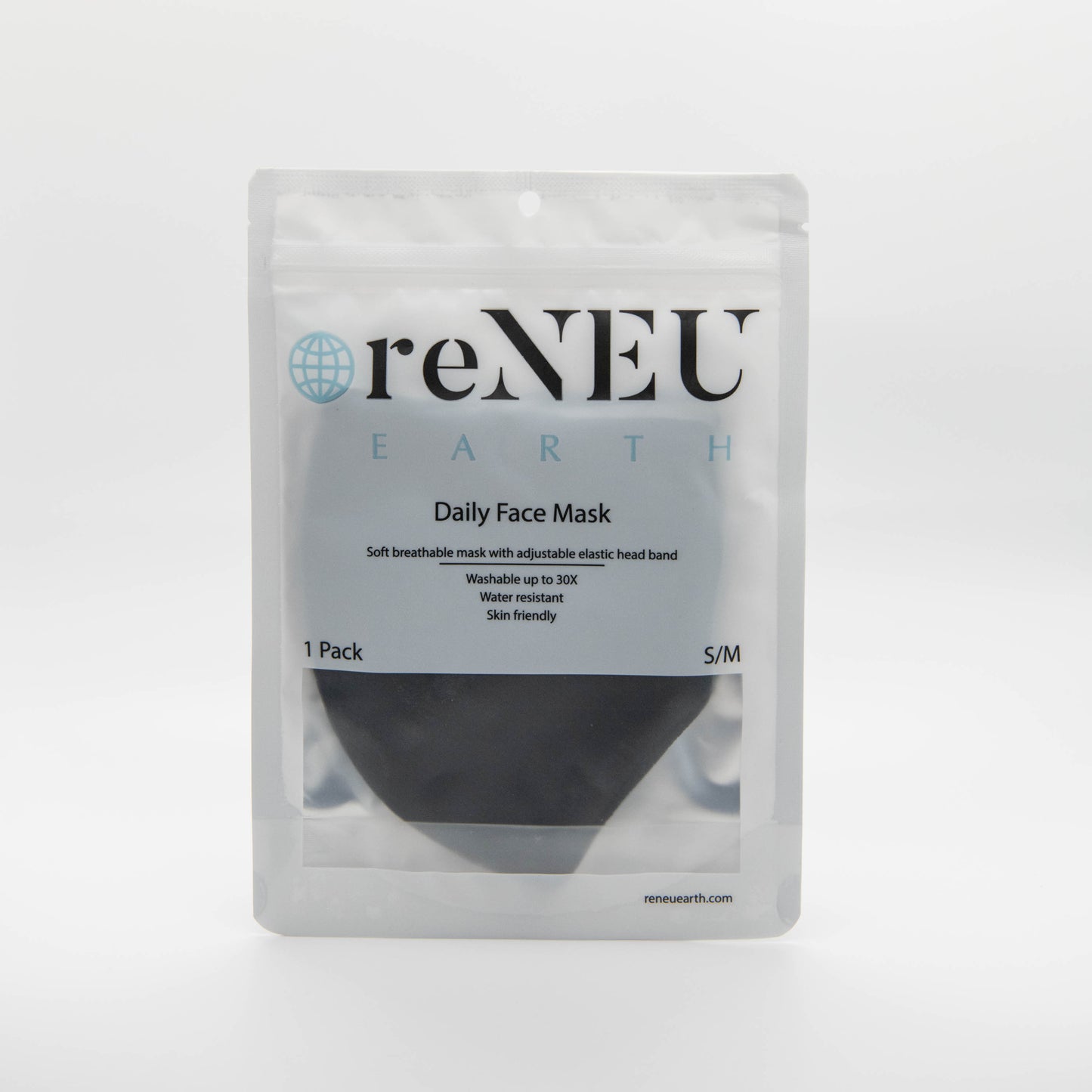 New!!! Adult Solid Black Wrap Around Daily Face Mask