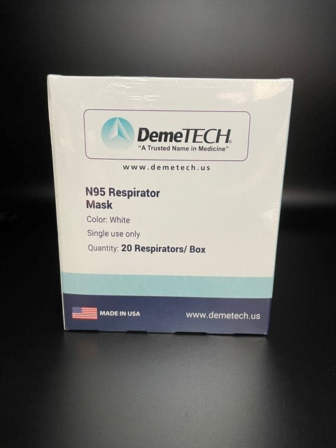 DemeMASK-N95 Respirator Fold Style-Niosh Approved-Made in USA-20 per box