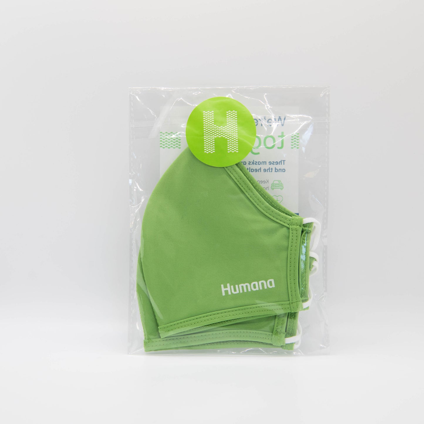 Humana Green Sport Mask 2-Pack