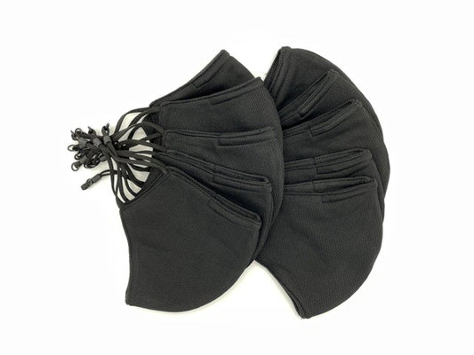 Adult Cloth Masks with Adjustable Ear Loops-Solid Black-Value 10-Pack-Available Now!!!