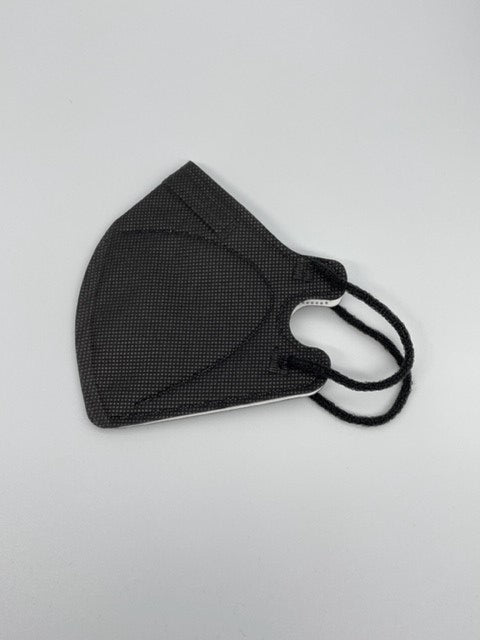 DemeMASK-KIDS-D95 Black Respirator Fold Style with Black Ear Loops-MADE IN USA-20 per box